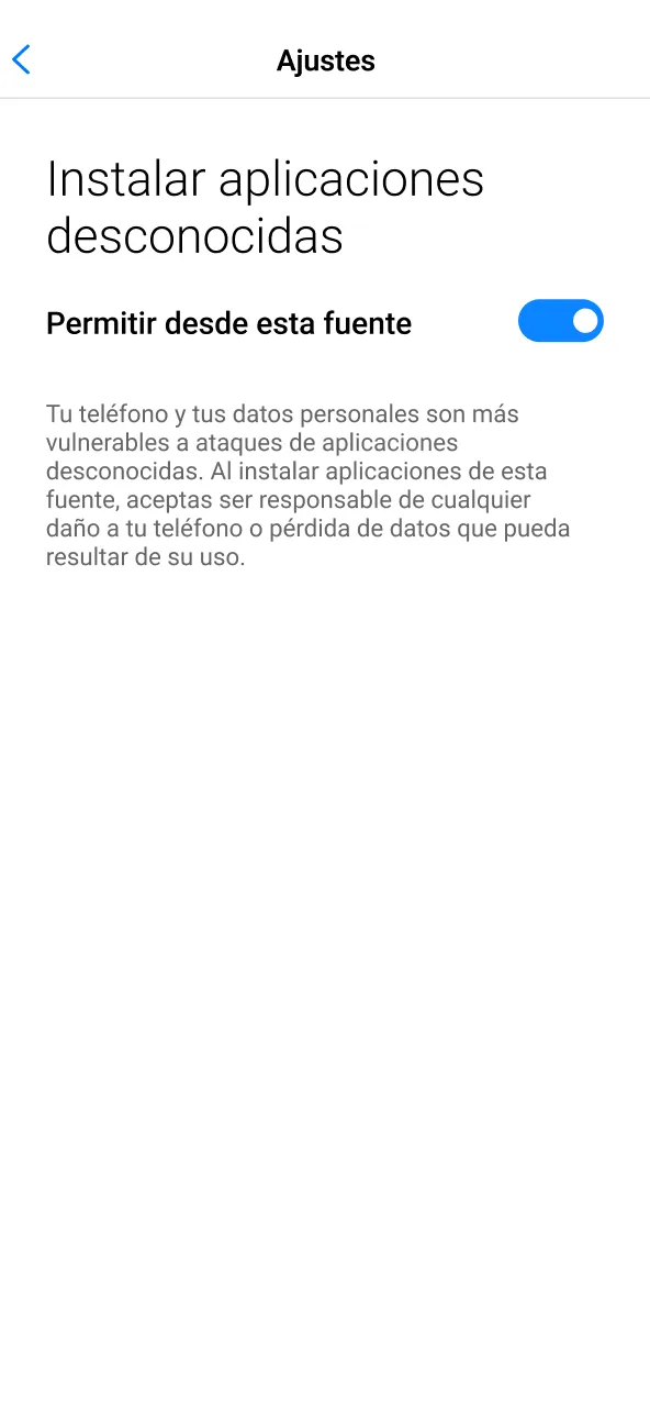 Activa fuentes desconocidas para 1win.