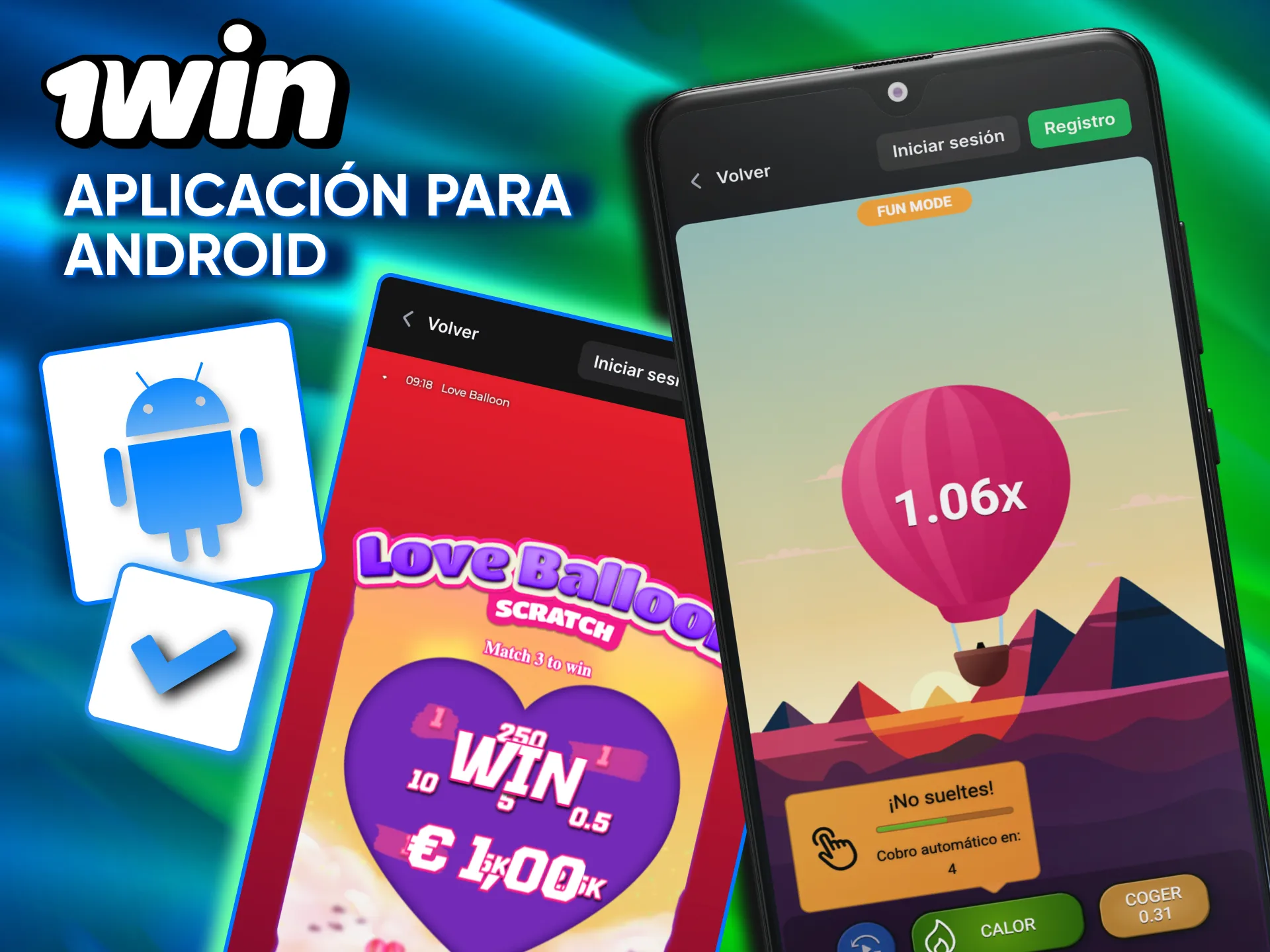 Instalación del APK Balloon 1win en Android paso a paso.