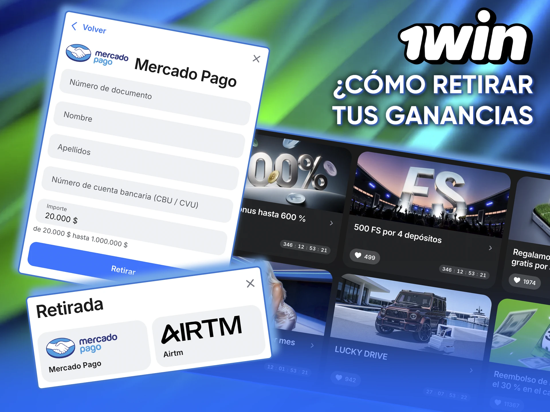 Wager the bonus and withdraw it using the most popular methods on the 1win website.